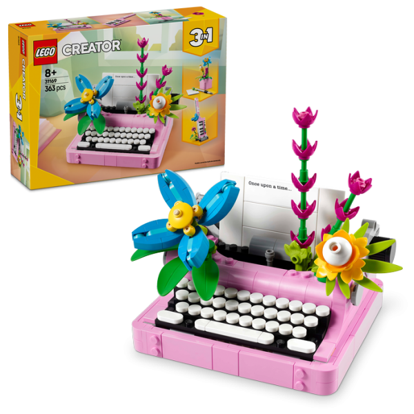 31169 MAQUINA DE ESCRIBIR CON FLORES