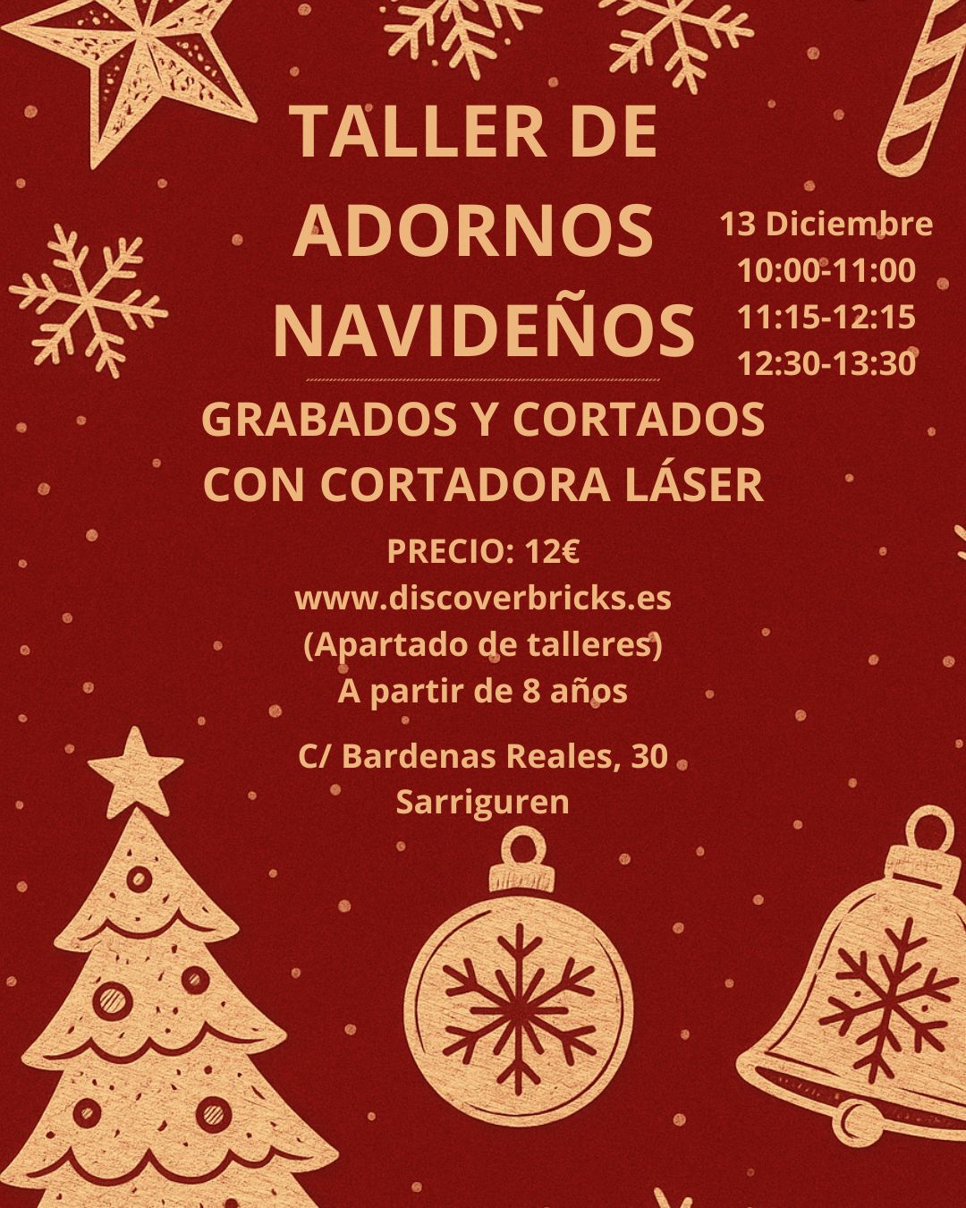 Adornos navideños con Cortadora Láser 13 Diciembre