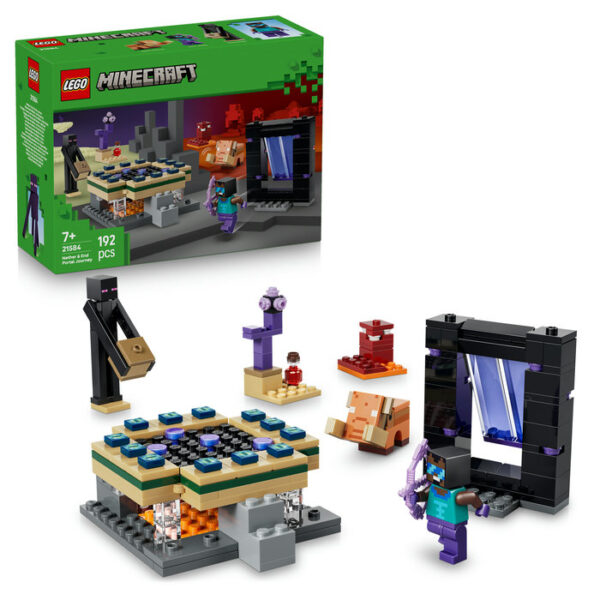 21584 EL VIAJE POR EL NETHER Y EL PORTAL AL END | Discover Bricks Nueva